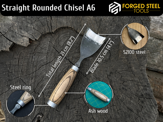 Forged Straight Rounded Chisel.