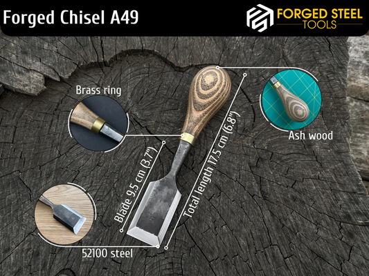 Forged Chisel. Wood carving chisel.