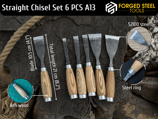 Forged Straight Chisels Set 6 PCS