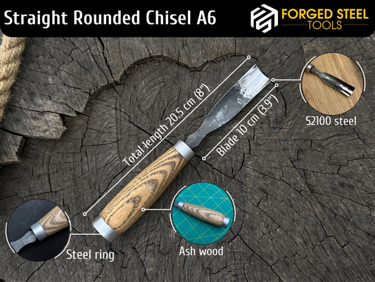 Forged Straight Rounded Chisel.