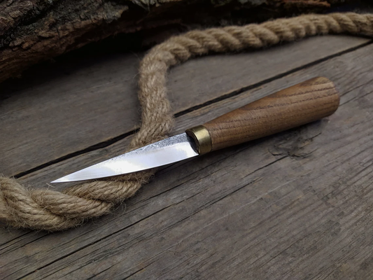 Forged Woodcarving Knife. Carbon Steel Fixed Blade Knife.
