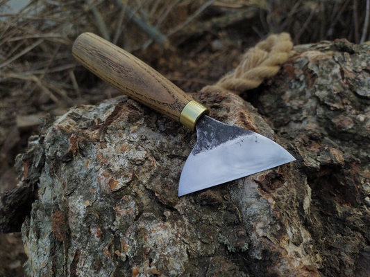 Forged Wood Carving Knife. Carbon Steel Fixed Blade Knife