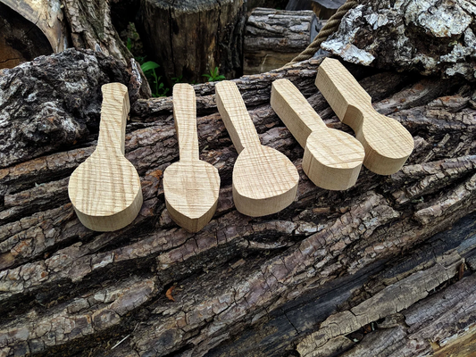 Blanks for a spoon made of linden set 5pcs. Wooden spoon for carving.
